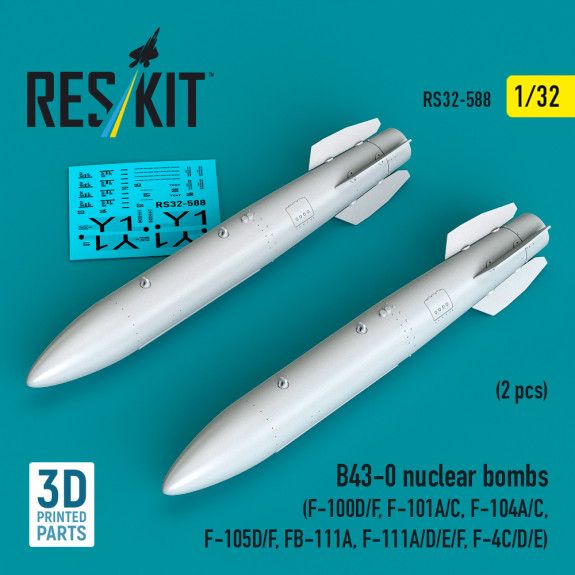 1:32 B43-0 nuclear bombs (2 pcs)