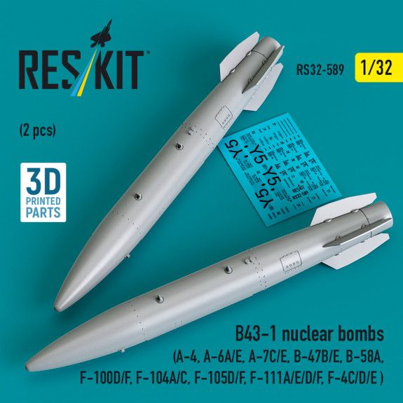 1:32 B43-1 nuclear bombs (2 pcs)