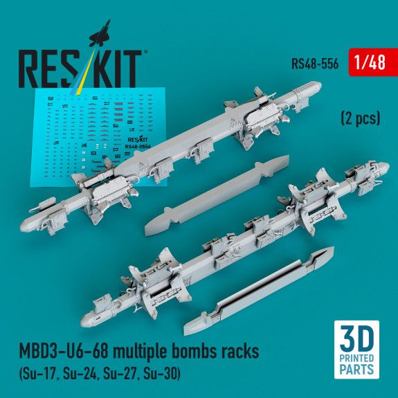 1:48 MBD3-U6-68 multiple bombs racks (2 pcs)