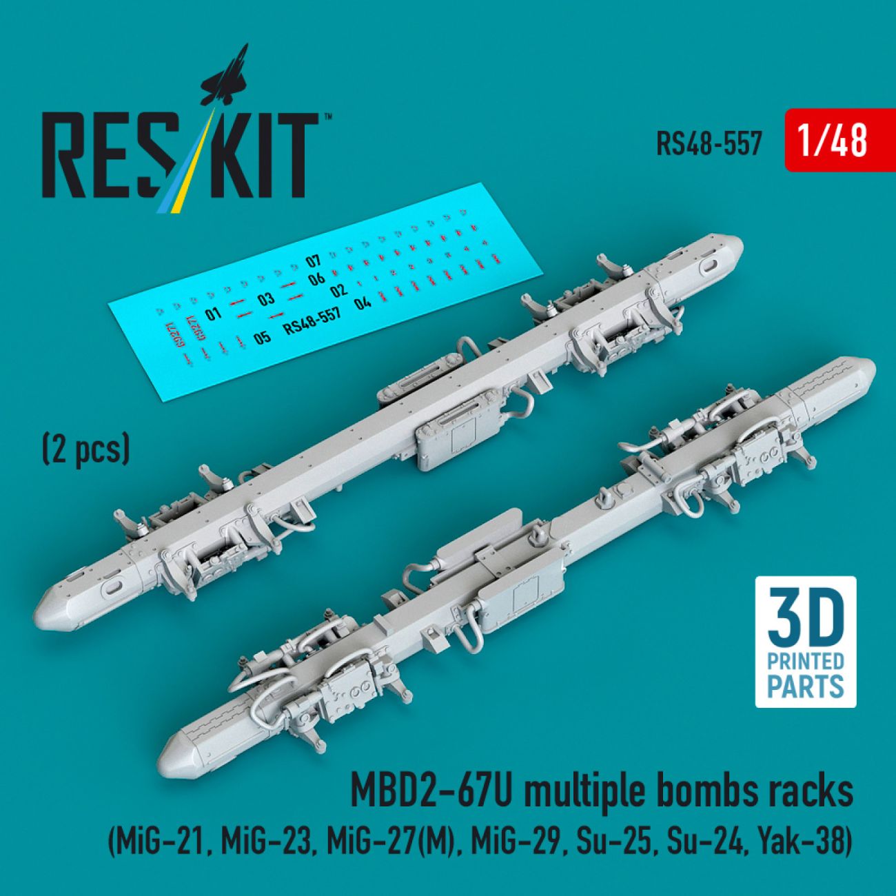 1:48 MBD2-67U multiple bombs racks (2 pcs)