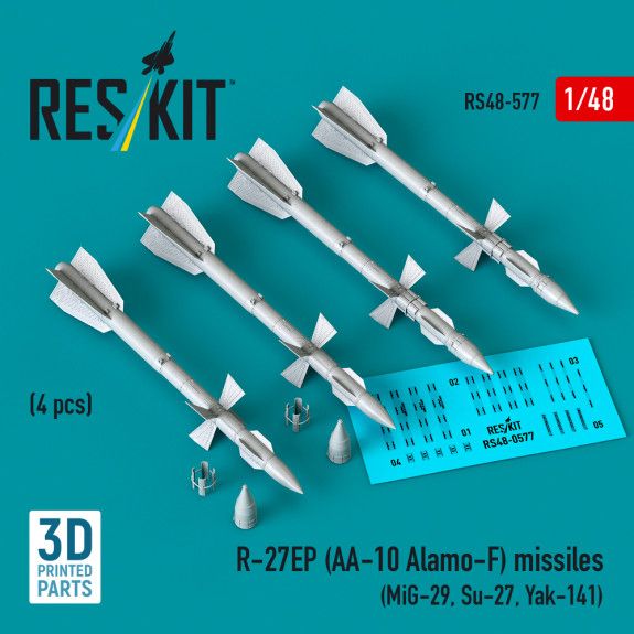 1:48 R-27EP (AA-10 Alamo-F) missiles (4 pcs) 