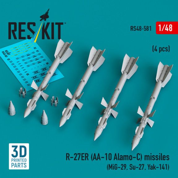 1:48 R-27ER (AA-10 Alamo-C) missiles (4 pcs)