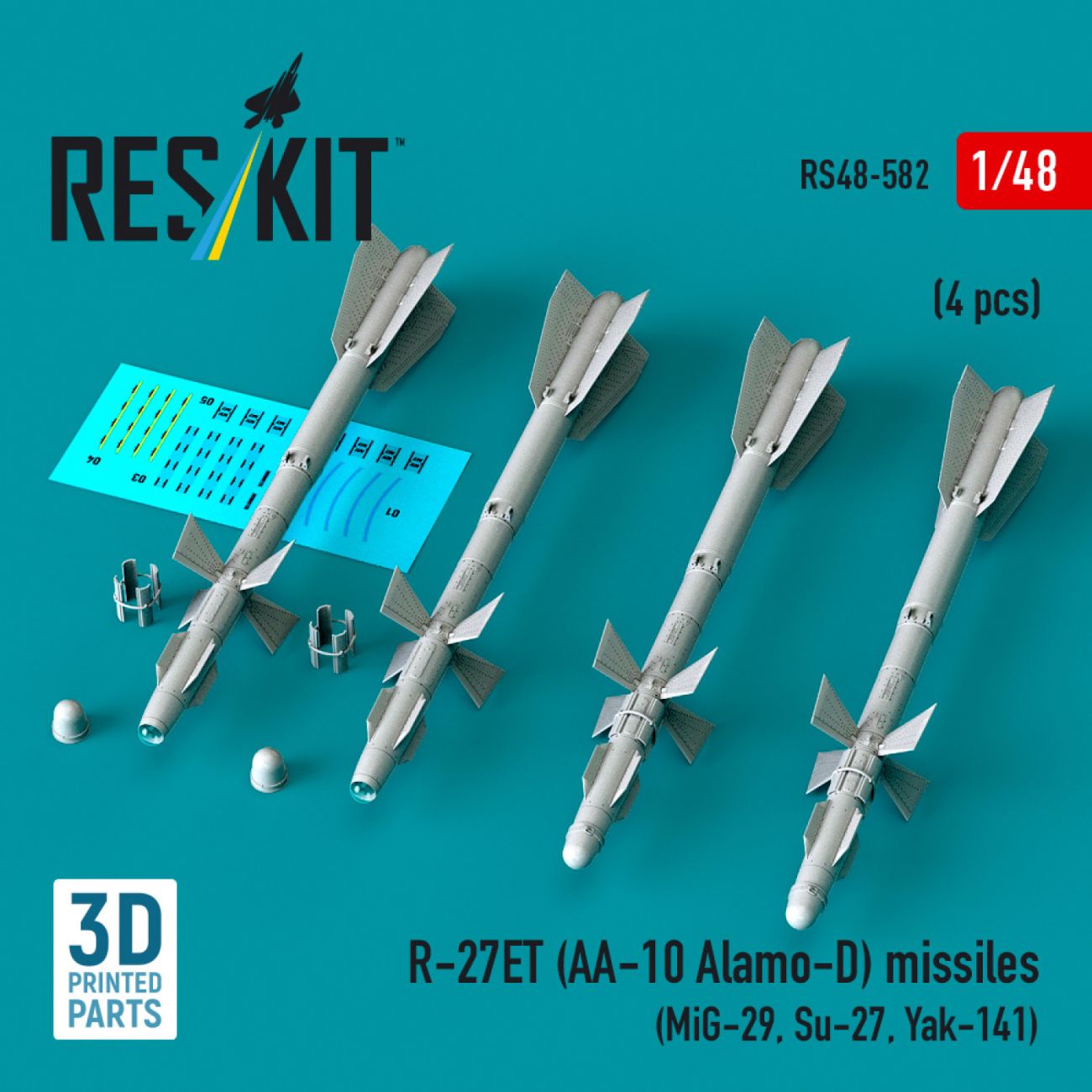 1:48 R-27ET (AA-10 Alamo-D) missiles (4 pcs)