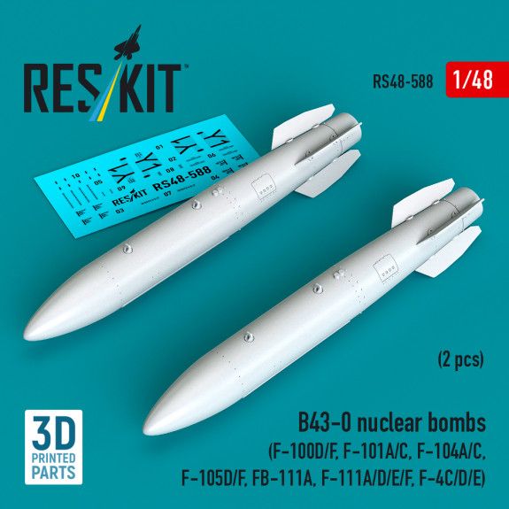 1:48 B43-0 nuclear bombs (2 pcs)