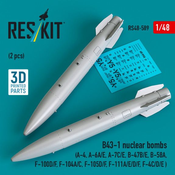 1:48 B43-1 nuclear bombs (2 pcs)