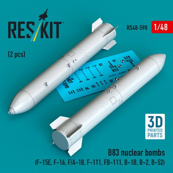 1:48 B83 nuclear bombs (2 pcs) 