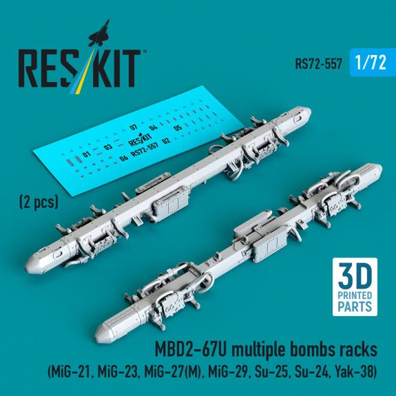 1:72 MBD2-67U multiple bombs racks (2 pcs)