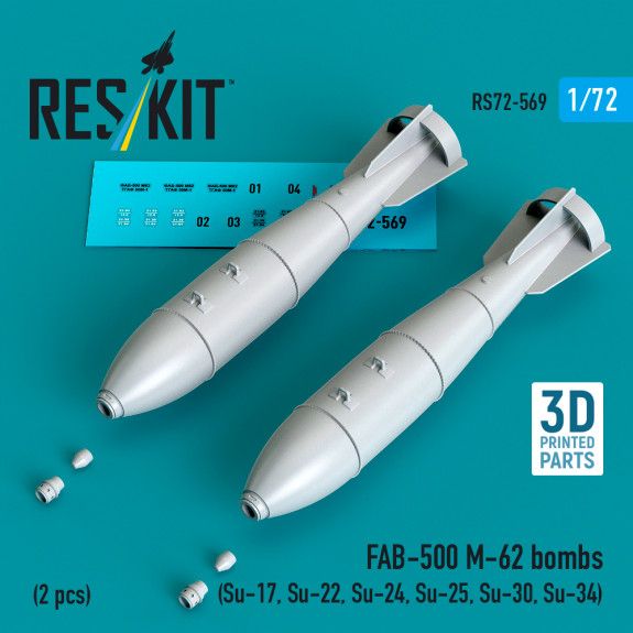 1:72 FAB-500 M-62 bombs (2 pcs)