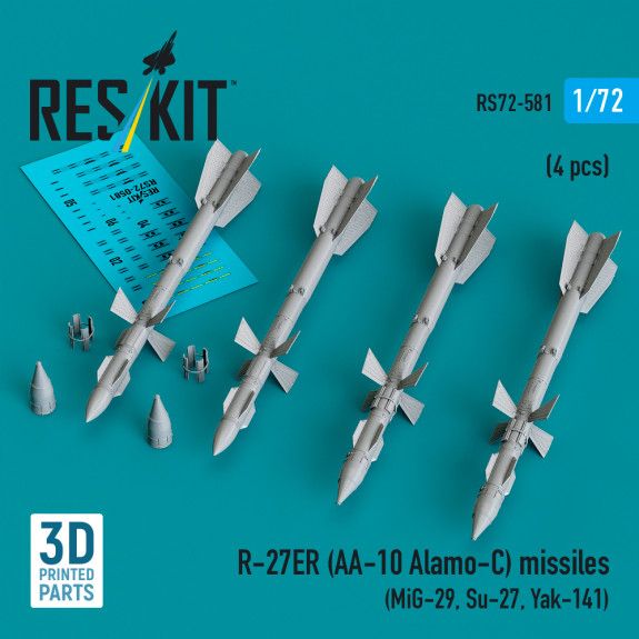 1:72 R-27ER (AA-10 Alamo-C) missiles (4 pcs)