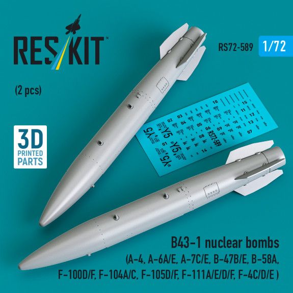 1:72 B43-1 nuclear bombs (2 pcs)