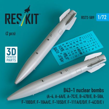 1:72 B43-1 nuclear bombs (2 pcs)