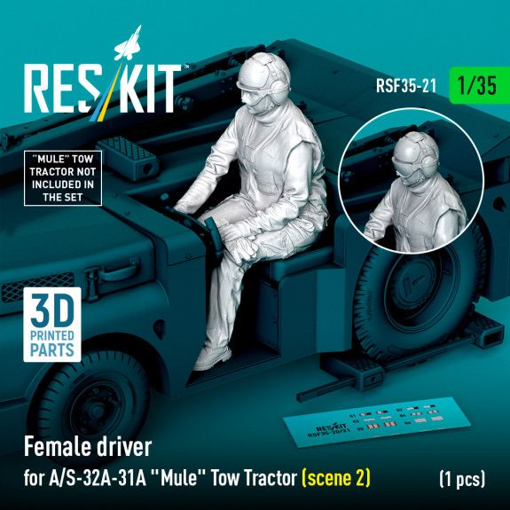 1:35 Female driver for A/S-32A-31A Mule Tow Tractor (scene 2) (1 pcs)