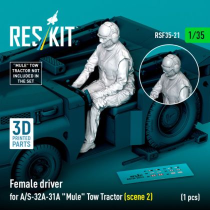 1:35 Female driver for A/S-32A-31A Mule Tow Tractor (scene 2) (1 pcs)
