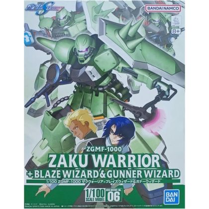ZGMF-1000 Zaku Warrior With Blaze Wizard And Gunner Wizard