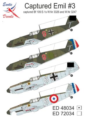 1:48 Captured Emil Part 3 - Captured Bf-109 E-1s W.Nr 3326 and W.Nr 3247