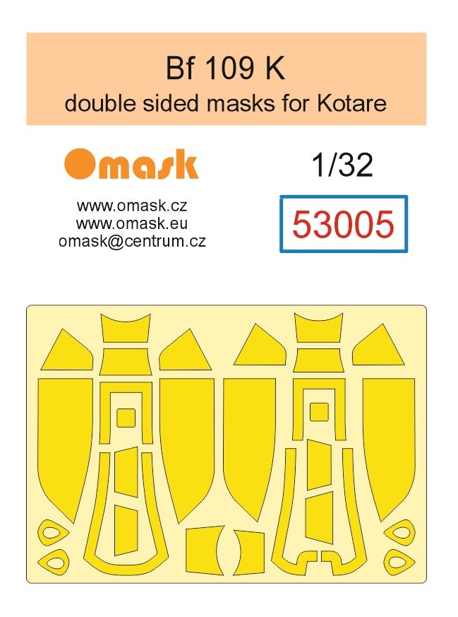 1:32 Bf 109 K double sided masks (for Kotare)