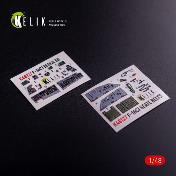 1:48 F-16CJ - interior 3D decals for Tamiya kit