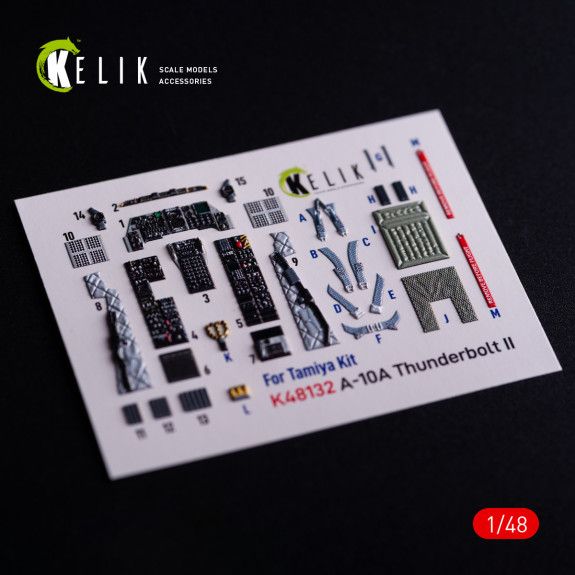 1:48 A-10A - interior 3D decals for Tamiya kit