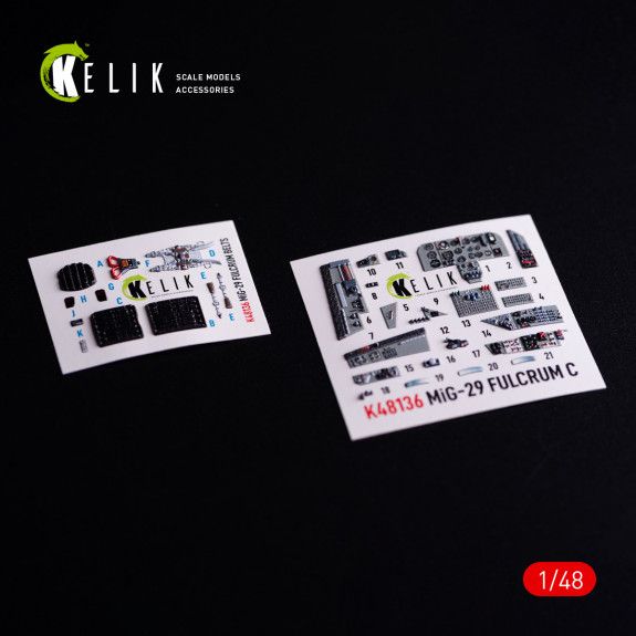 1:48 Mig-29C (9-13) Fulcrum interior 3D decals for GWH