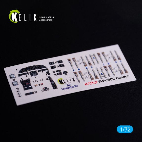 1:72 FW-200C Condor - interior 3D decals for Trumpeter kit