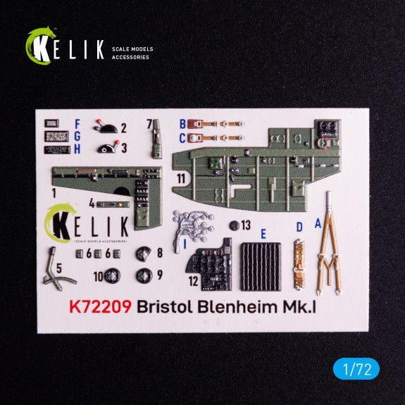 1:72 Bristol Bleninheim Mk.1 - interior 3D decals for Airfix kit