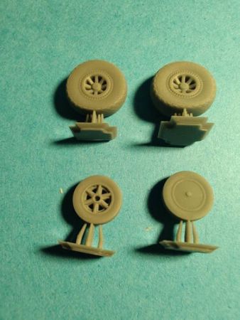 1:72 F7F Tigercat Set wheels with tread loaded