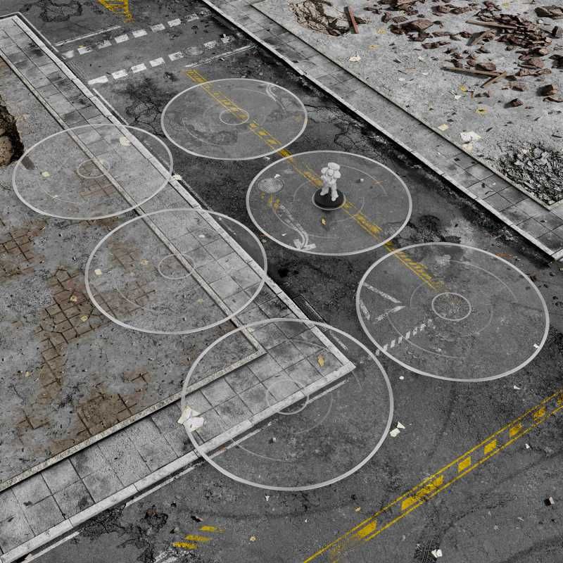 Basic Clear Objective Marker Wh40k compatible