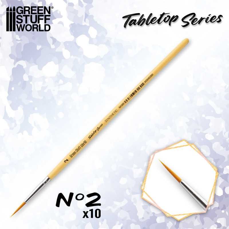 TABLETOP SERIES Synthetic Brush Set 2 (Pack of 10)