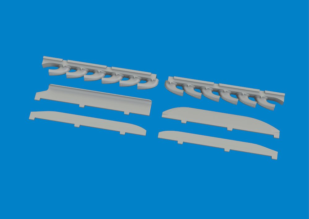 1:32 Bf 109K-4 Exhaust Stacks PRINT for Kotare