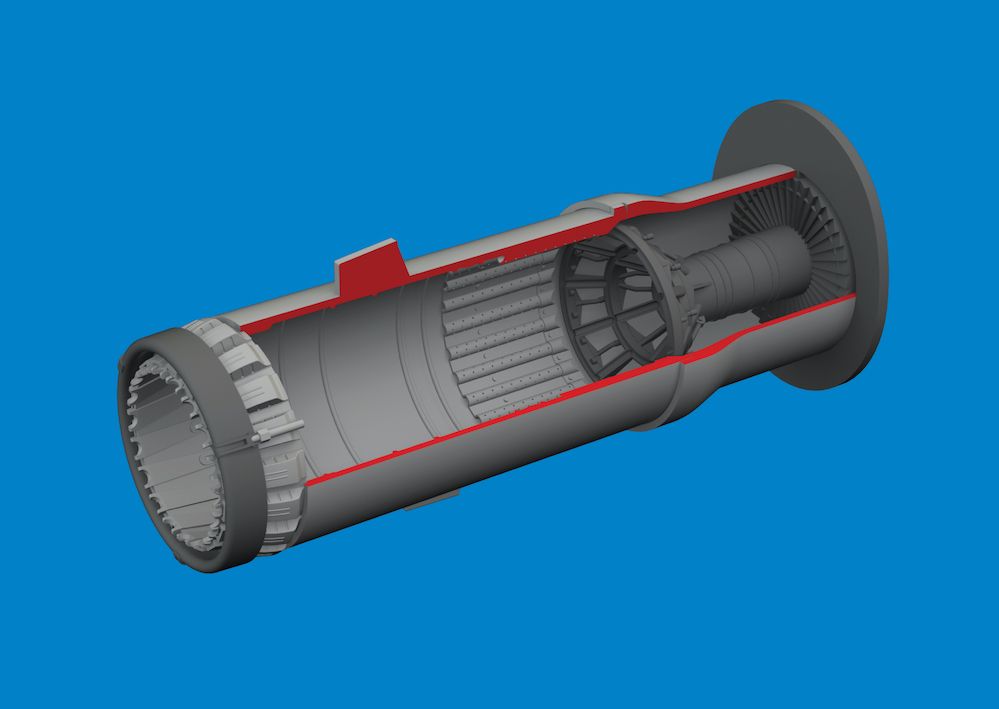 1:48 MiG-21F Exhaust Nozzle PRINT for Eduard