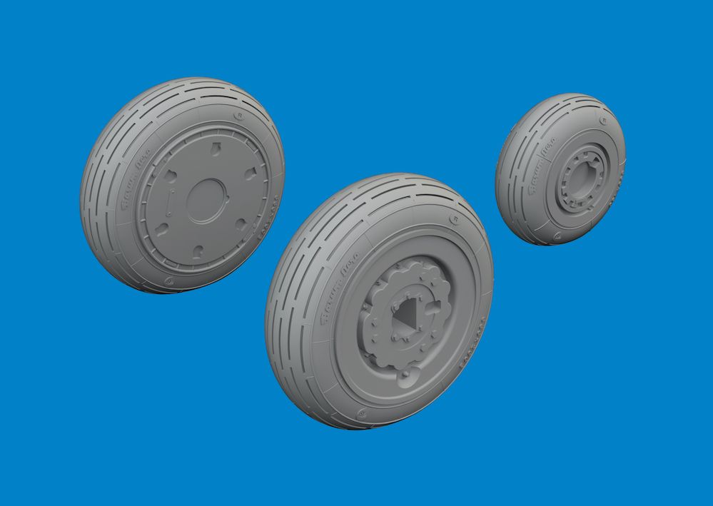 1:48 MiG-21F Wheels for Eduard