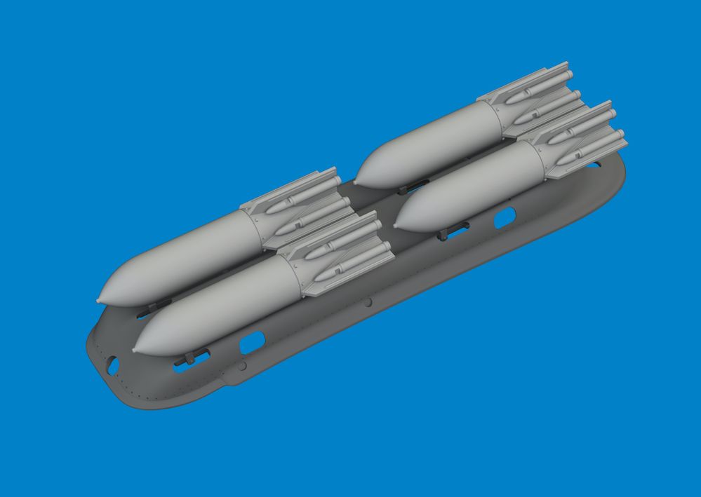 1:48 S-199 4xETC 50 Rack With Bombs PRINT for Eduard