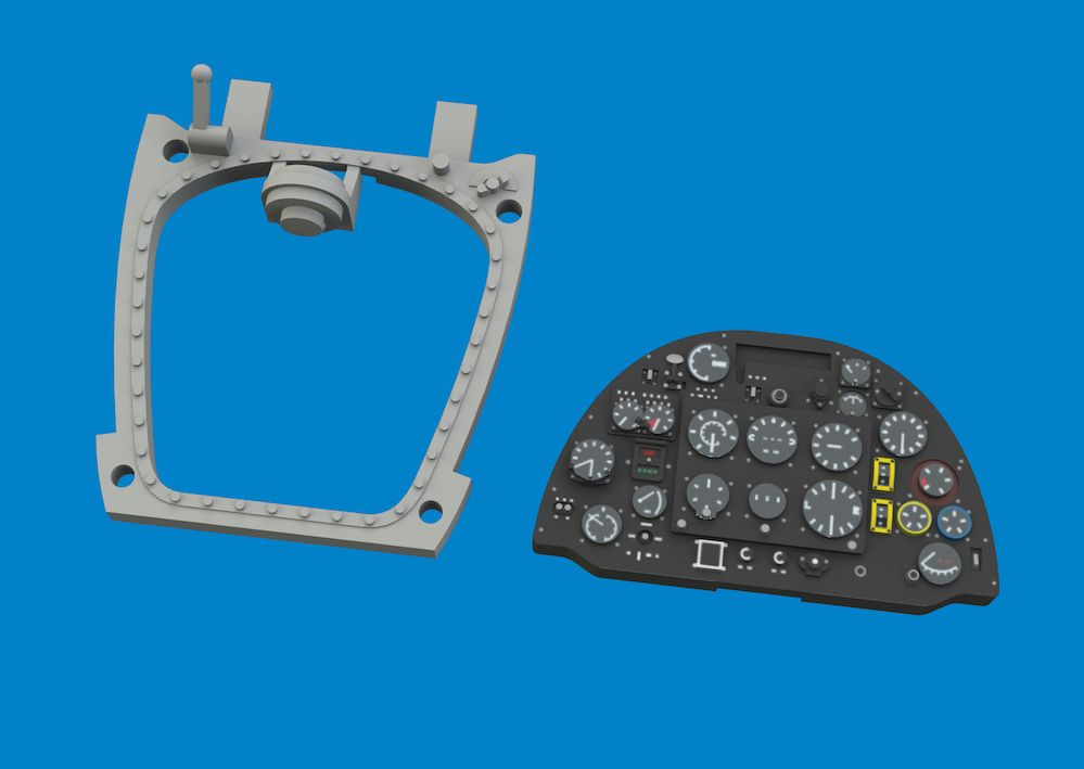 1:72 Spitfire Mk.II dashboard for IBG