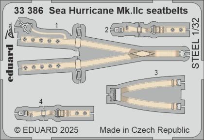 1:32 Sea Hurricane Mk.IIc Seatbelts STEEL for Revell