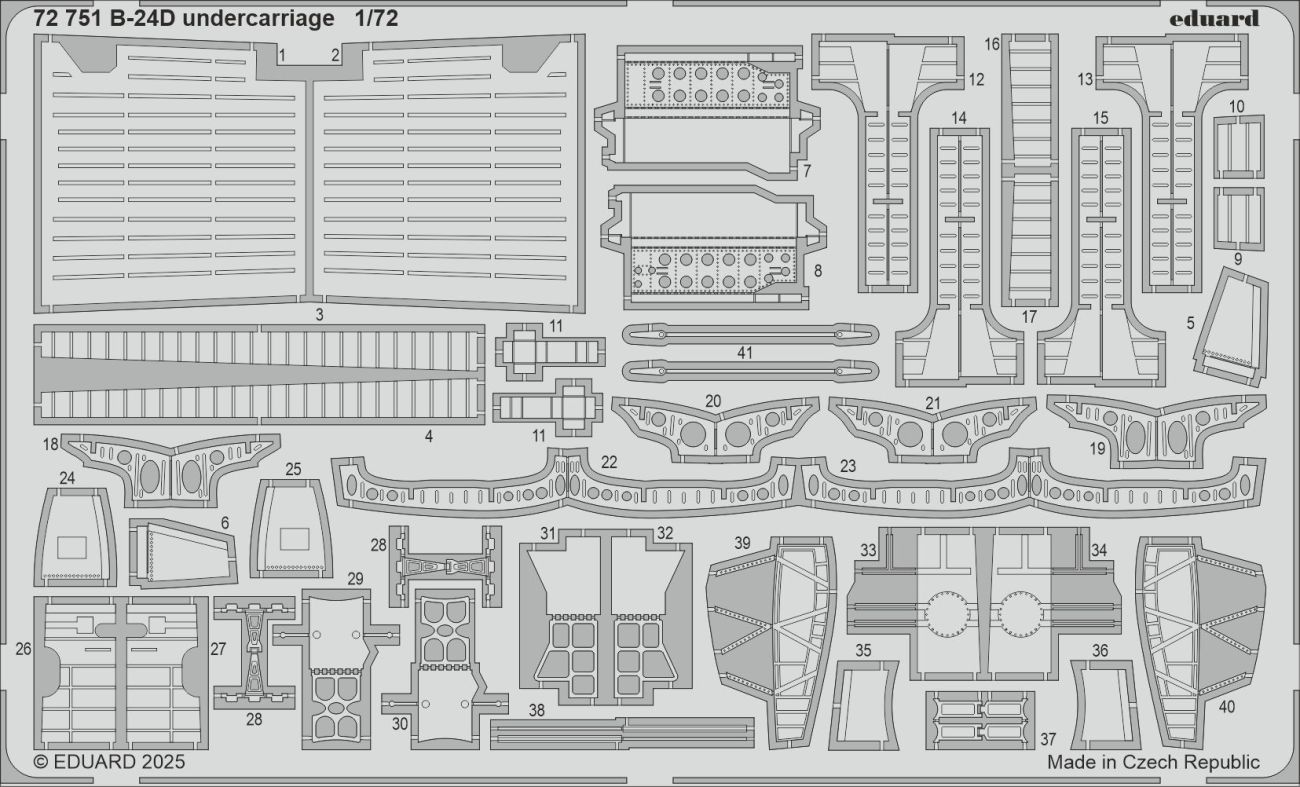 1:72 B-24D Undercarriage detail set for Airfix