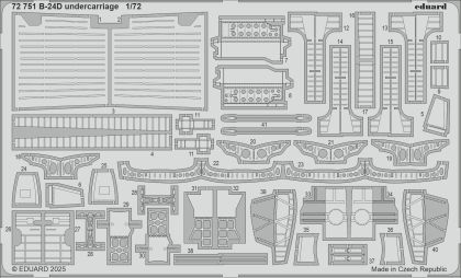 1:72 B-24D Undercarriage detail set for Airfix