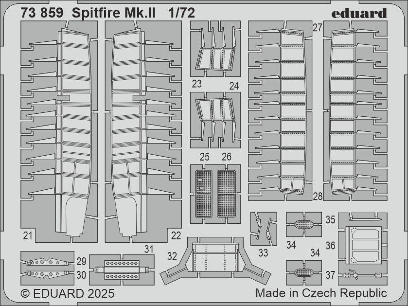 1:72 Spitfire Mk.II detail set for IBG