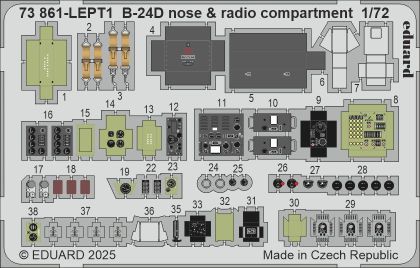 1:72  B-24D Nose & Radio Compartment detail set for Airfix