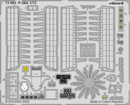 1:72  P-36A detail set for Arma Hobby