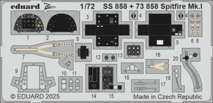 1:72 Spitfire Mk.I detail set for IBG