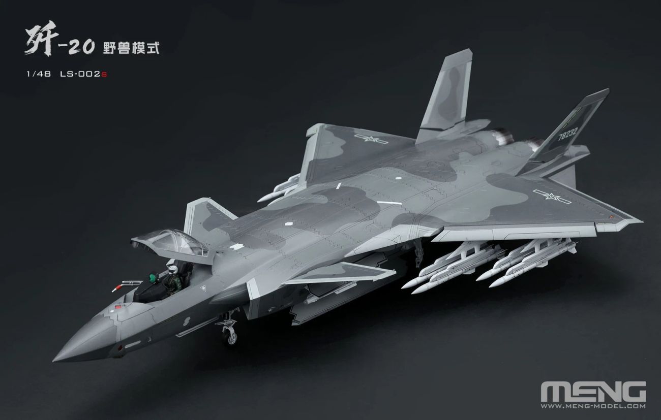 1:48 Chinese J-20 Stealth Fighter Beast Mode