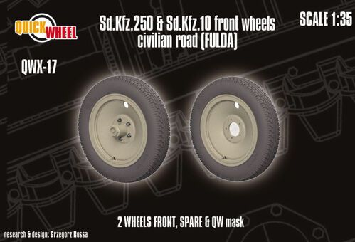 1:35 Sd.Kfz. 250 & 10 - Front Wheels Civilian Road (Fulda)