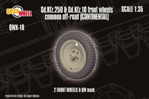 1:35 Sd.Kfz. 250 & 10 - Front Wheels Common Off-Road (Continental)