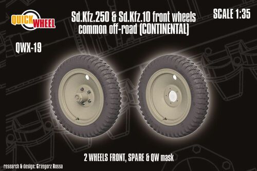 1:35 Sd.Kfz. 250 & 10 - Front Wheels Common Off-Road (Continental)