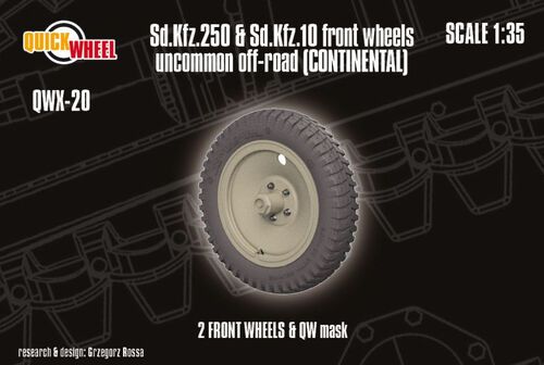 1:35 Sd.Kfz. 250 & 10 - Front Wheels Uncommon Off-Road (Continental)