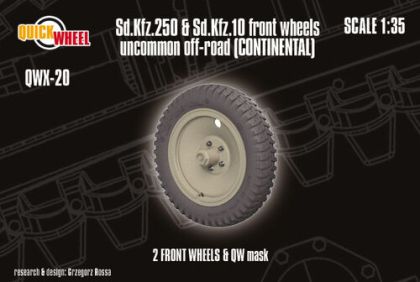 1:35 Sd.Kfz. 250 & 10 - Front Wheels Uncommon Off-Road (Continental)