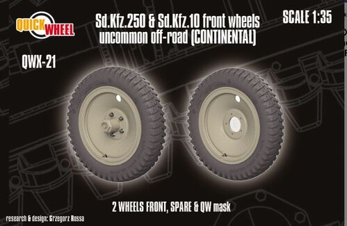 1:35 Sd.Kfz. 250 & 10 - Front Wheels Uncommon Off-Road (Continental)