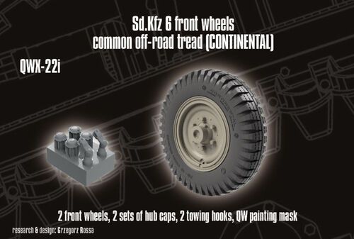 1:35 Sd.Kfz. 6 - Front Wheels Common Off-Road Tread (Continental)