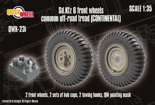 1:35 Sd.Kfz. 6 - Front Wheels Common Off-Road Tread (Continental)