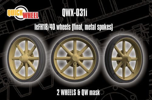1:35 LeFH 18/40 - Wheels (Final, Metal Spokes)